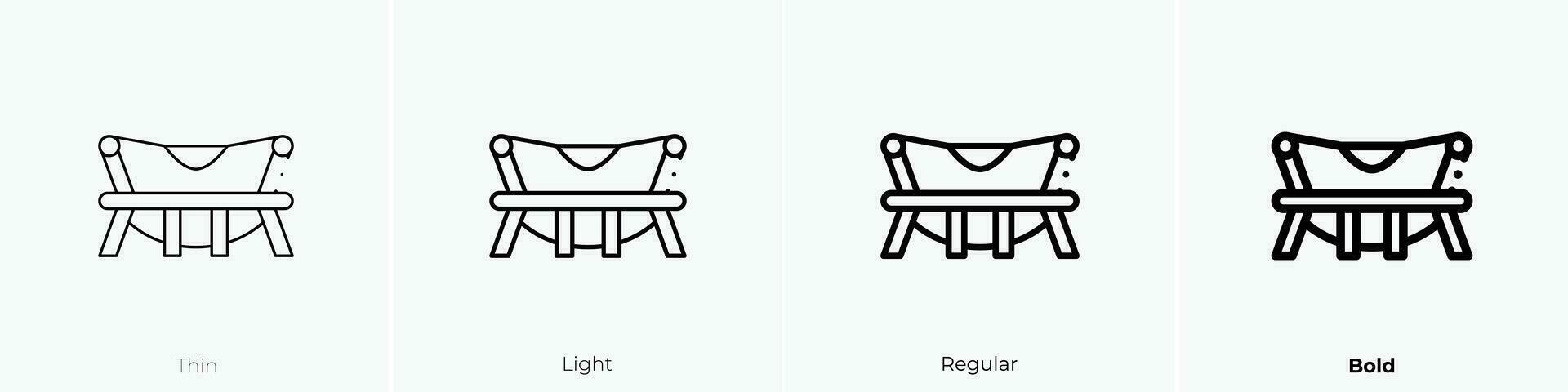telescope icon. Thin, Light, Regular And Bold style design isolated on white background vector