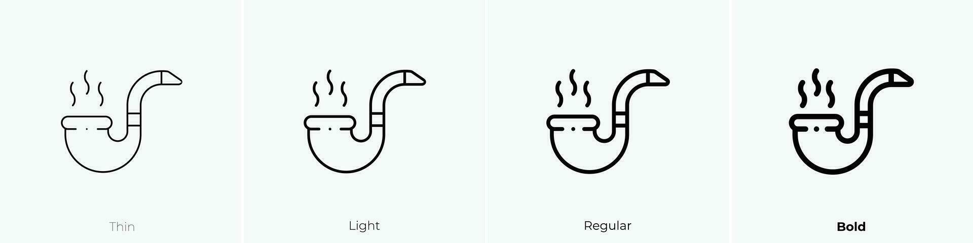 tobacco icon. Thin, Light, Regular And Bold style design isolated on white background vector