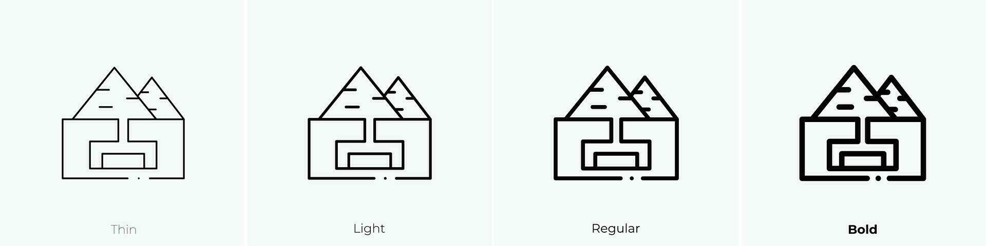 tumba icono. delgado, luz, regular y negrita estilo diseño aislado en blanco antecedentes vector