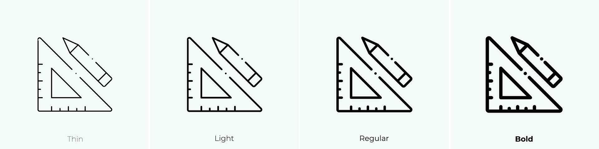 tool icon. Thin, Light, Regular And Bold style design isolated on white background vector