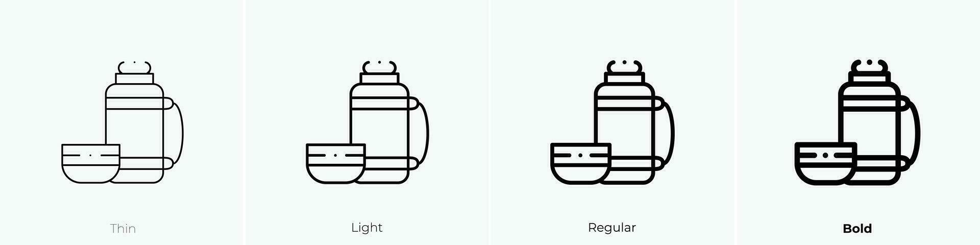 termo icono. delgado, luz, regular y negrita estilo diseño aislado en blanco antecedentes vector