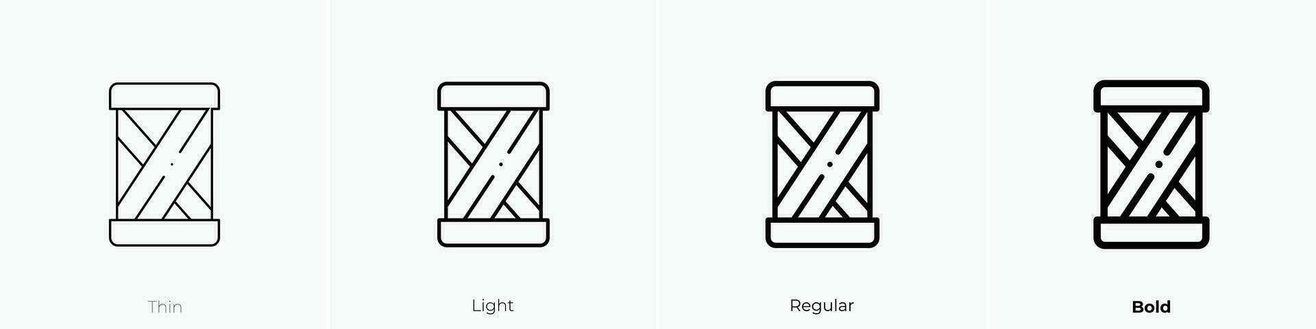 thread icon. Thin, Light, Regular And Bold style design isolated on white background vector