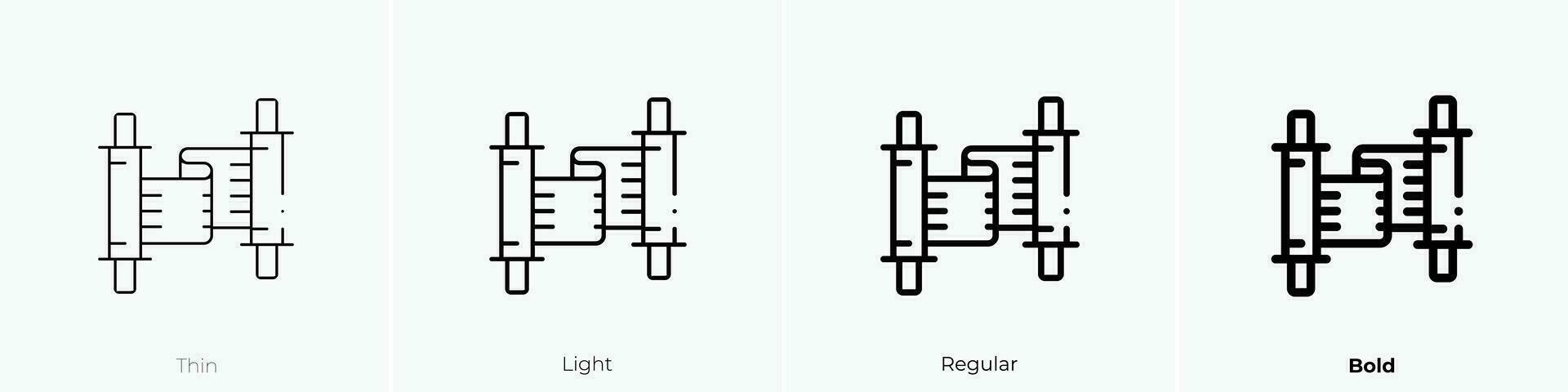 Tora icono. delgado, luz, regular y negrita estilo diseño aislado en blanco antecedentes vector