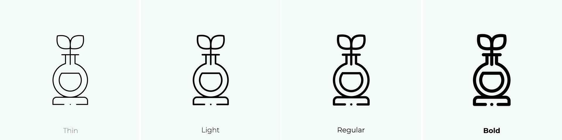 test tubes icon. Thin, Light, Regular And Bold style design isolated on white background vector