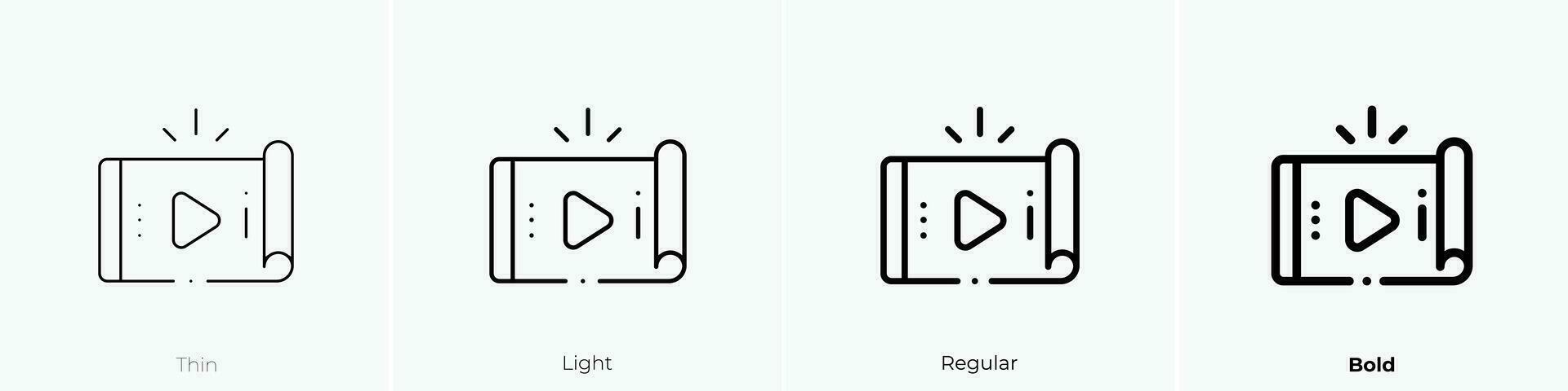 technology icon. Thin, Light, Regular And Bold style design isolated on white background vector