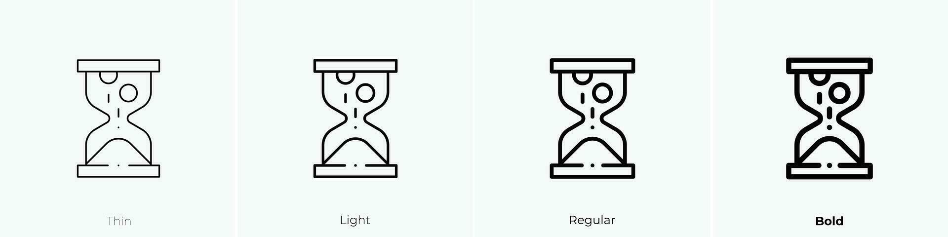 time is money icon. Thin, Light, Regular And Bold style design isolated on white background vector