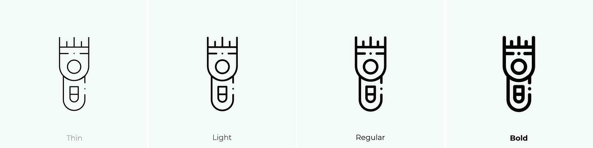 trimmer icon. Thin, Light, Regular And Bold style design isolated on white background vector