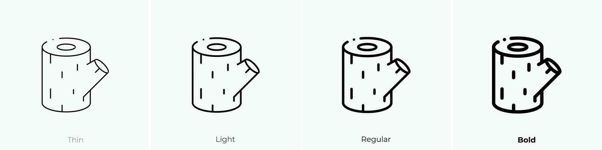 trunk icon. Thin, Light, Regular And Bold style design isolated on white background vector