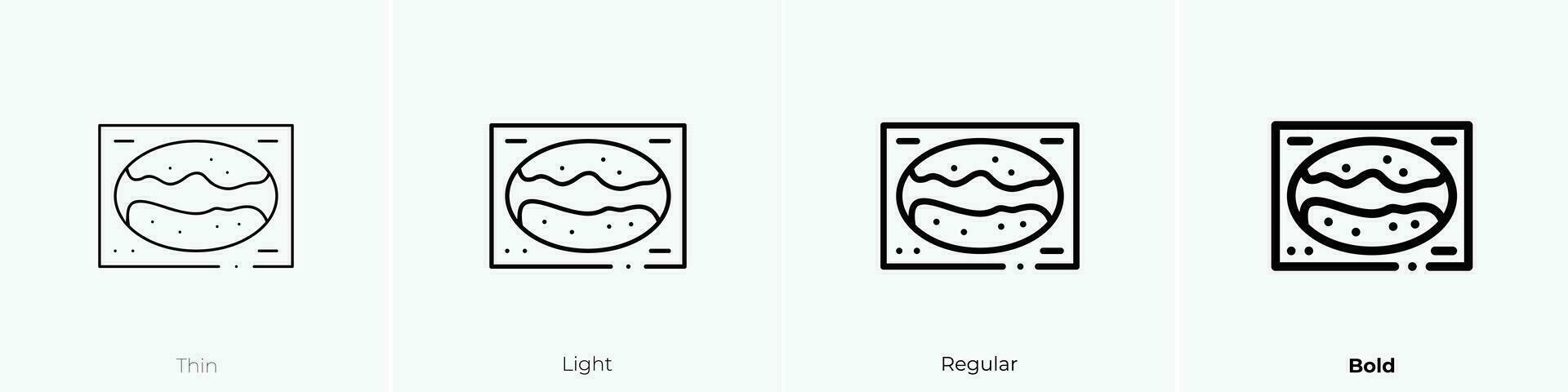 universe icon. Thin, Light, Regular And Bold style design isolated on white background vector