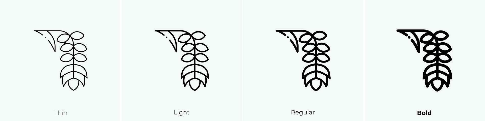 tropical icon. Thin, Light, Regular And Bold style design isolated on white background vector