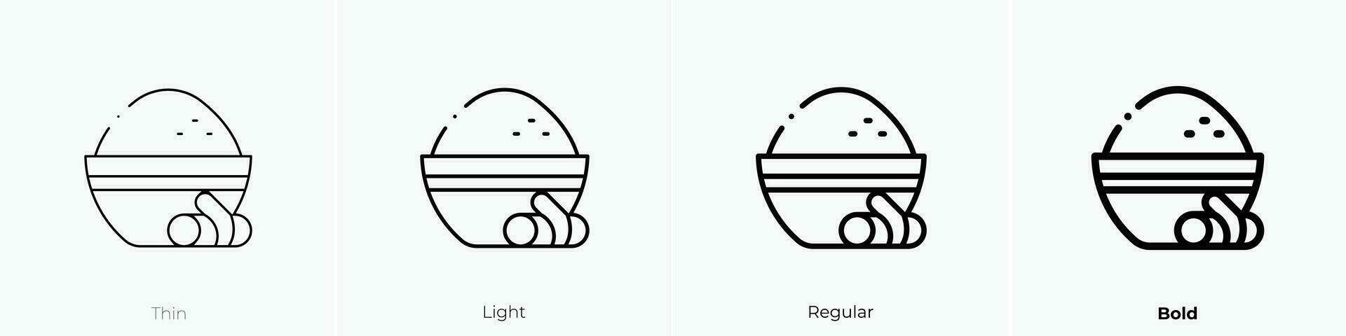 turmeric icon. Thin, Light, Regular And Bold style design isolated on white background vector