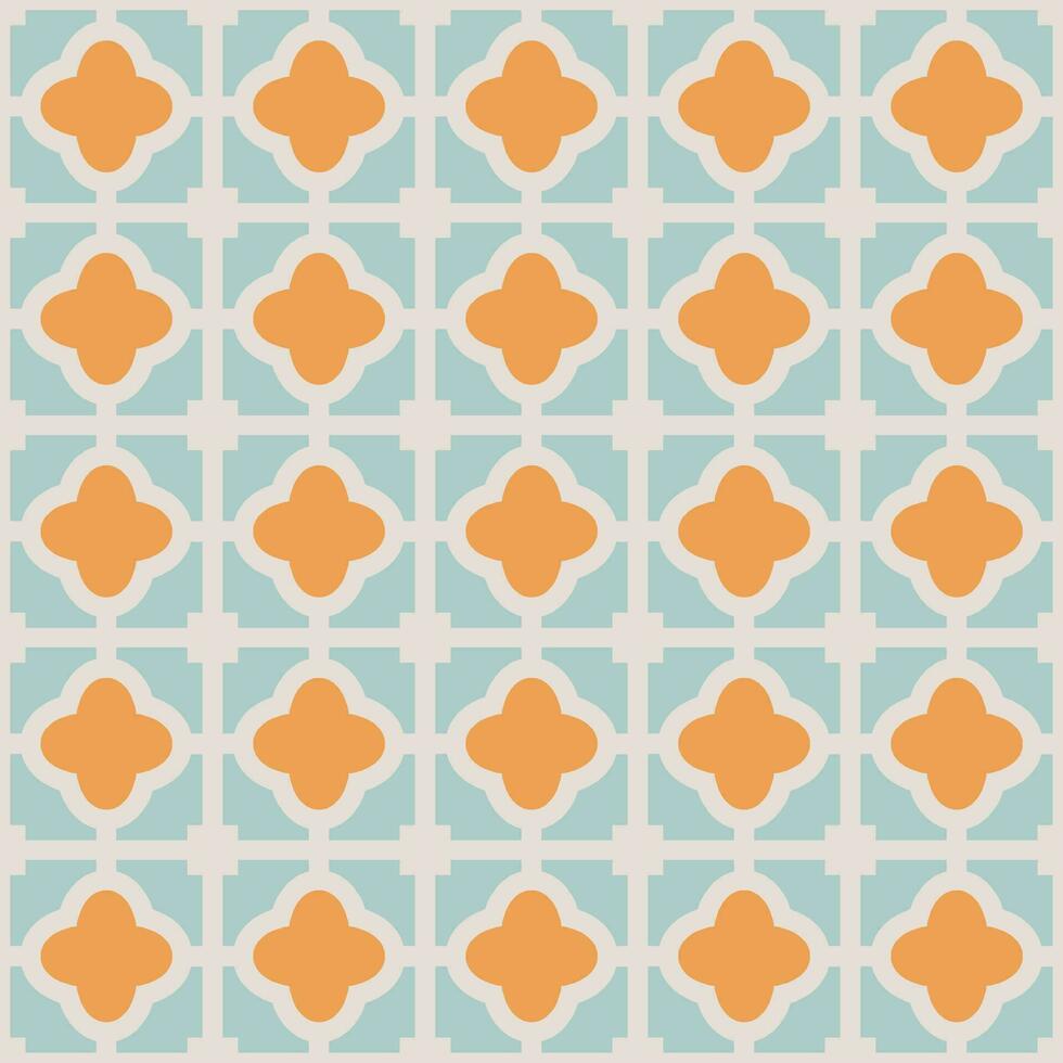 Flat ornamental tile background texture. Graphic Vector illustration for interior design, wall decoration, pattern and background