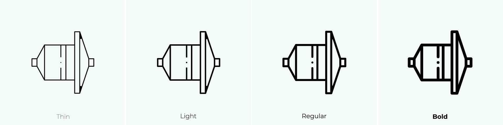 uranium icon. Thin, Light, Regular And Bold style design isolated on white background vector