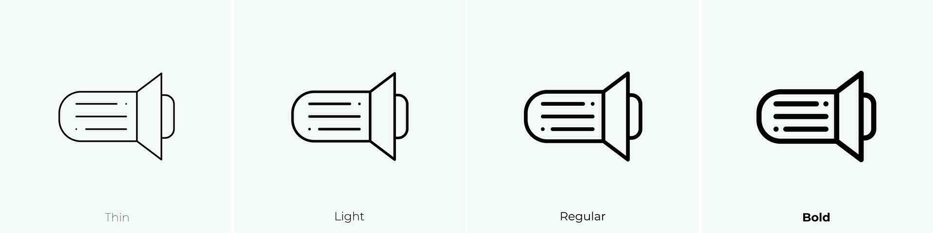 transmission icon. Thin, Light, Regular And Bold style design isolated on white background vector