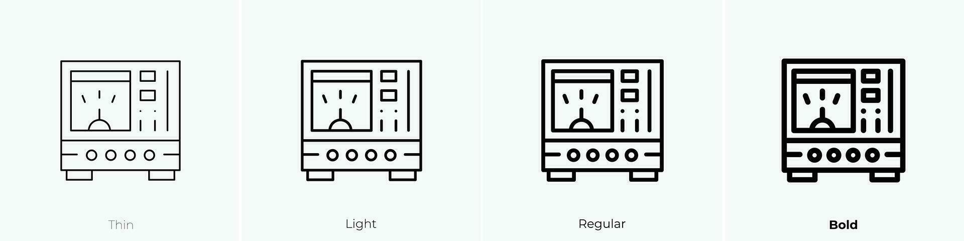 transformer icon. Thin, Light, Regular And Bold style design isolated on white background vector