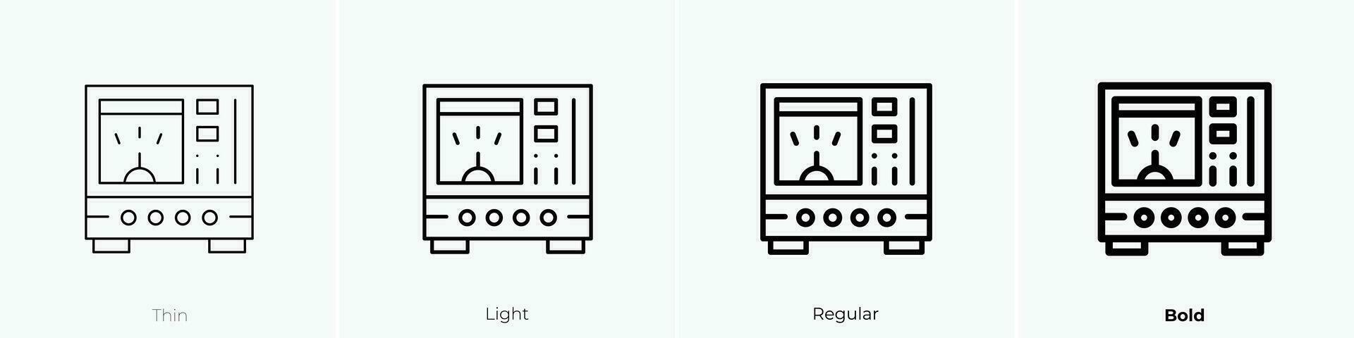 transformador icono. delgado, luz, regular y negrita estilo diseño aislado en blanco antecedentes vector