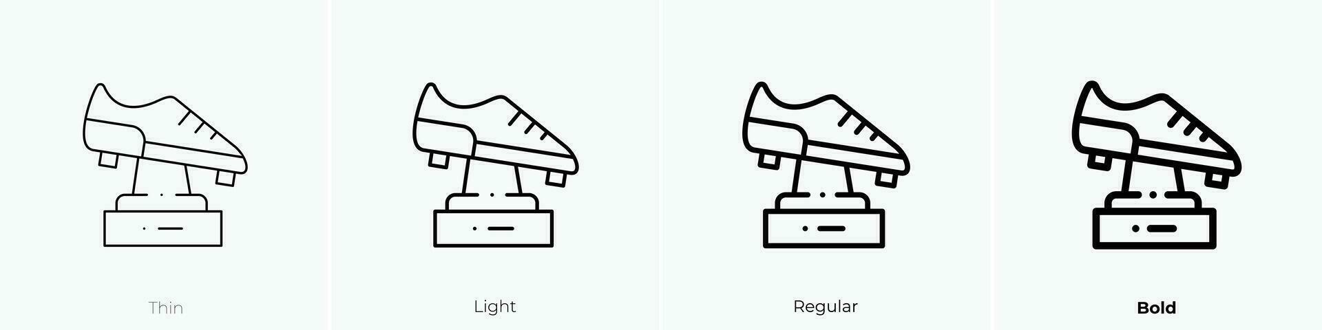 trophy icon. Thin, Light, Regular And Bold style design isolated on white background vector