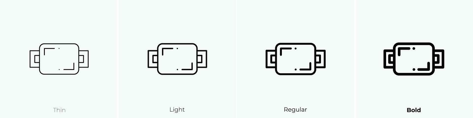 tray icon. Thin, Light, Regular And Bold style design isolated on white background vector