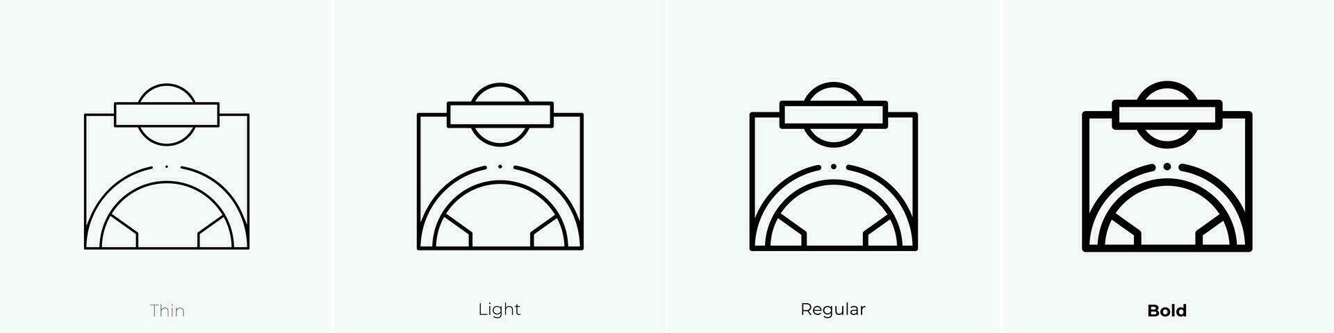 underground icon. Thin, Light, Regular And Bold style design isolated on white background vector