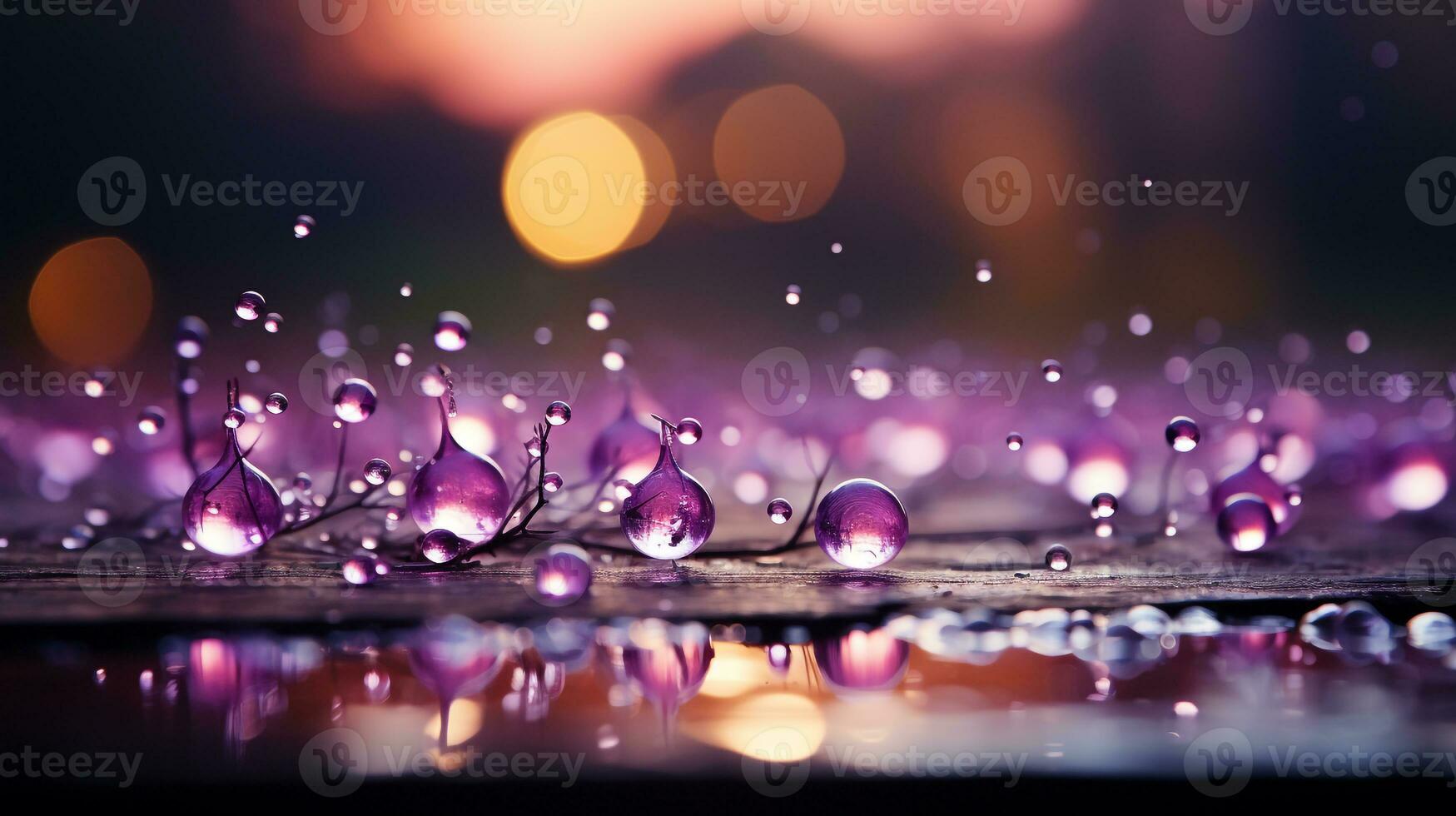 Background purple Bokeh ai photo