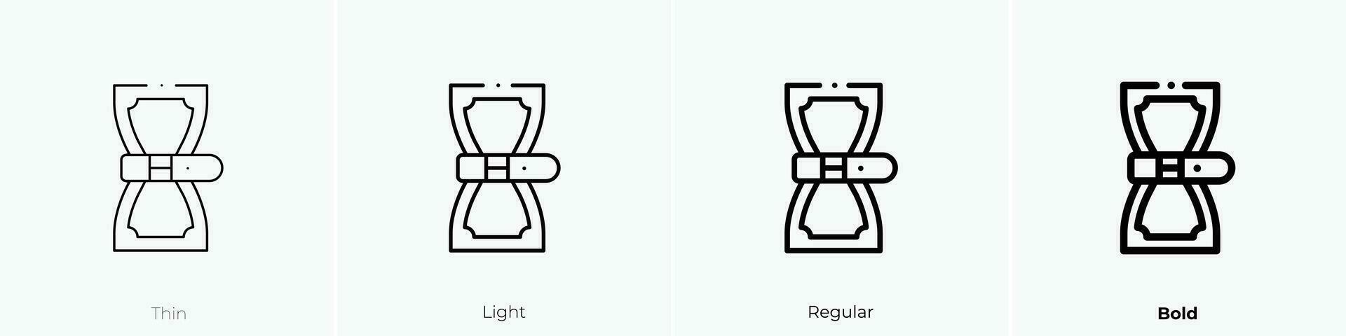 tight money icon. Thin, Light, Regular And Bold style design isolated on white background vector