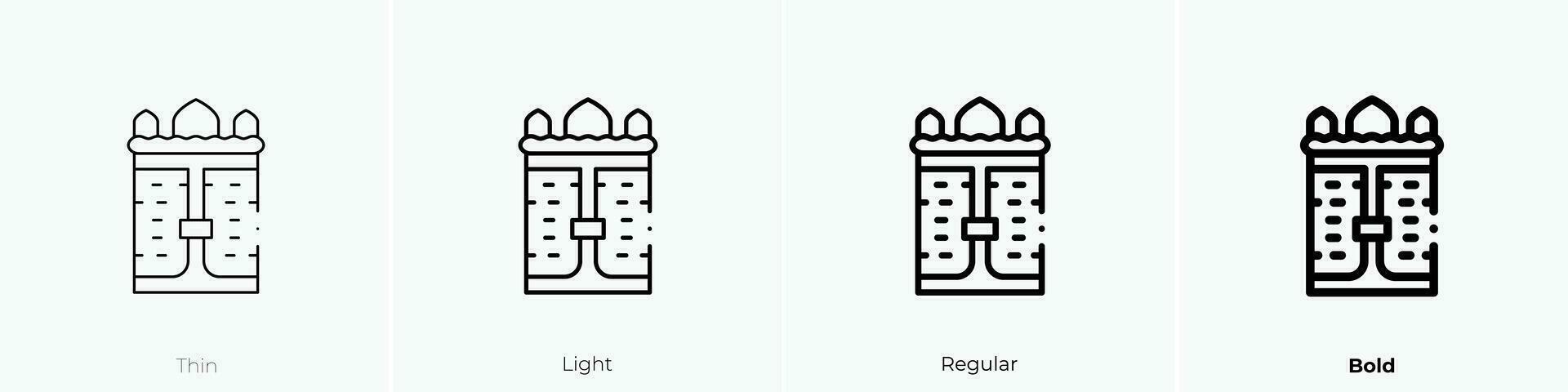 torah icon. Thin, Light, Regular And Bold style design isolated on white background vector