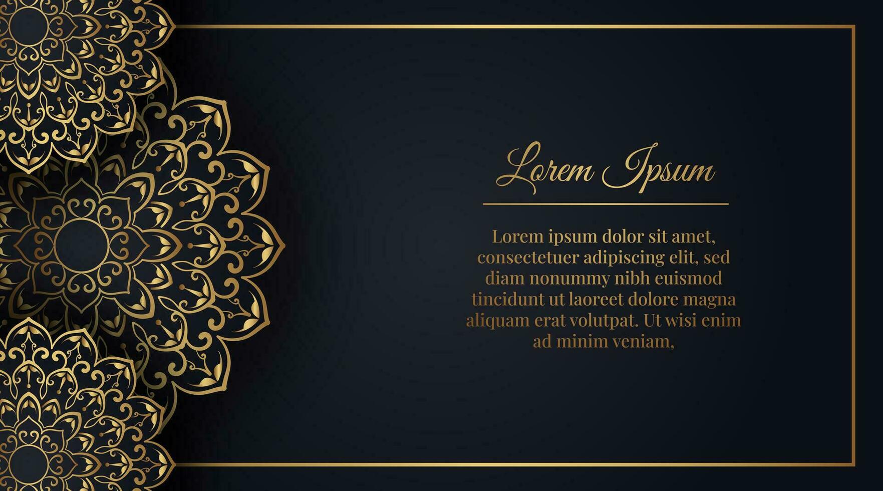 Luxury background with golden mandala ornament vector