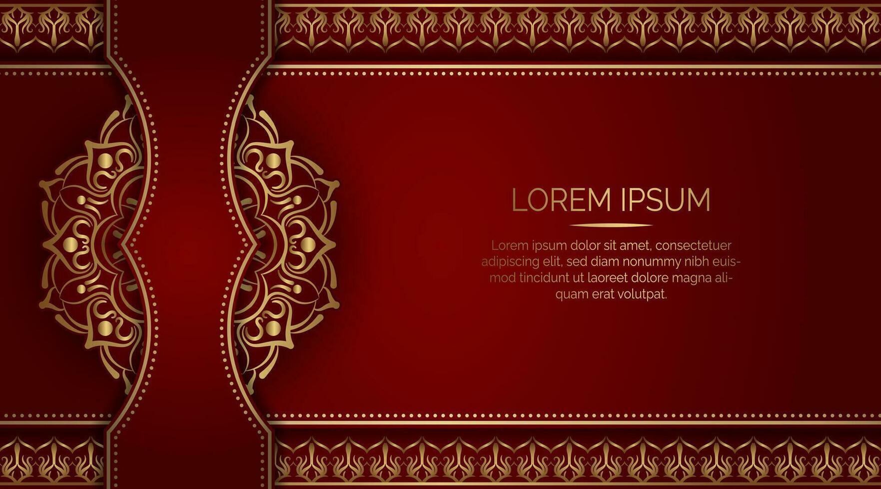 Luxury background with golden mandala ornament vector