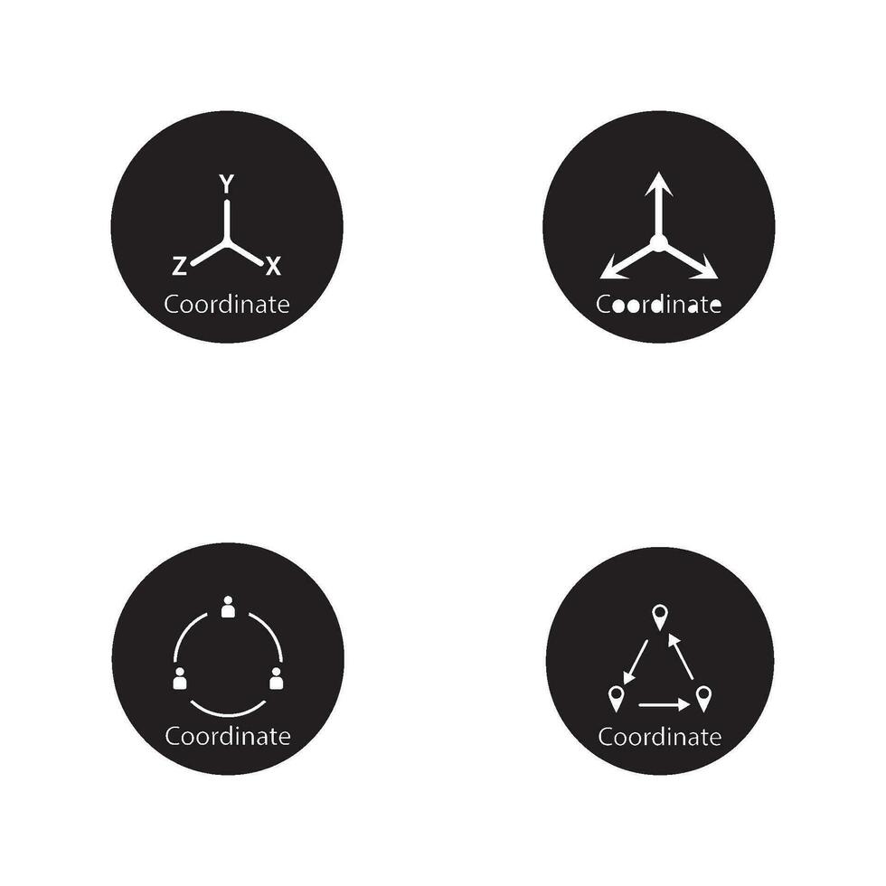 coordinate icon vector