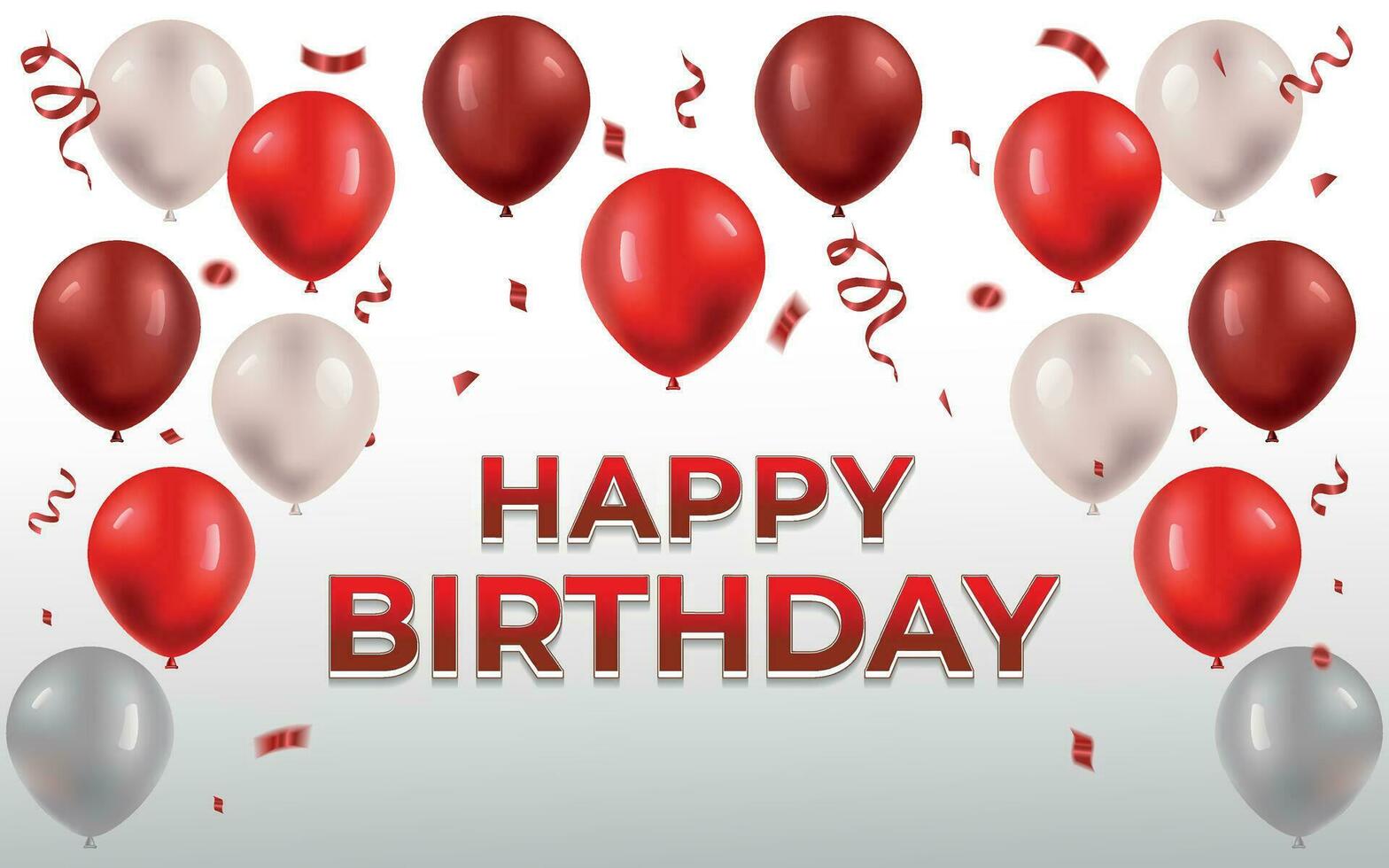 Birthday baloon flying for party. Birthday Party Balloon Set. Lettering Happy Birthday to you. Colorful balloon vector illustration