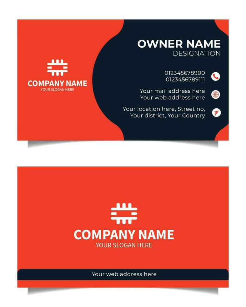 Creative corporate business card template design vector