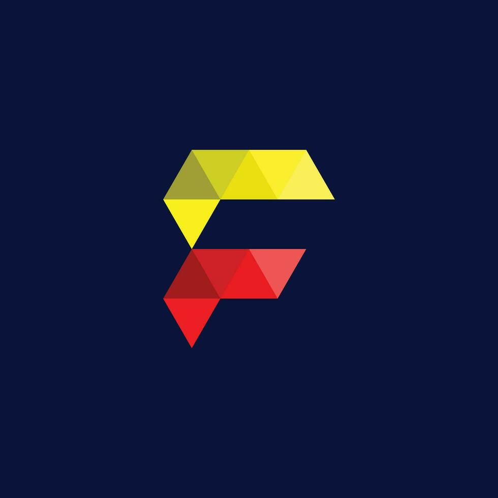 Geometric Letter F logo icon design vector