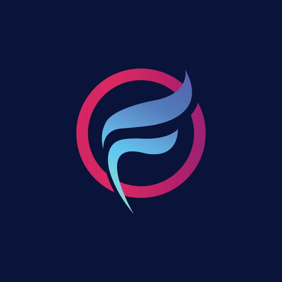 Logo design letter F Elegant modern. Vector template