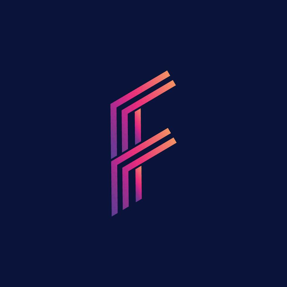 abstract letter fff logo. initials fff logo design. f logo design vector