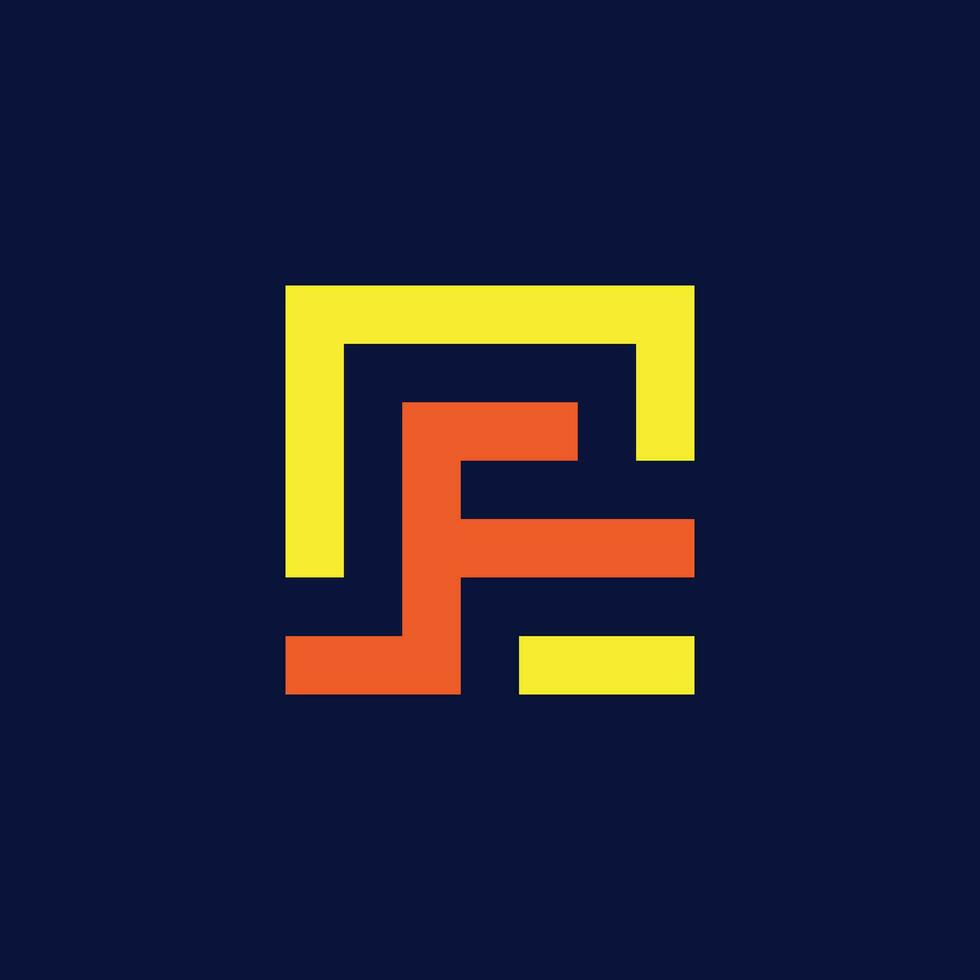 Logo design letter F . Elegant modern. Vector template
