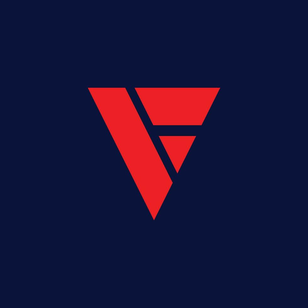 plantilla de diseño de logotipo de letra inicial f vector