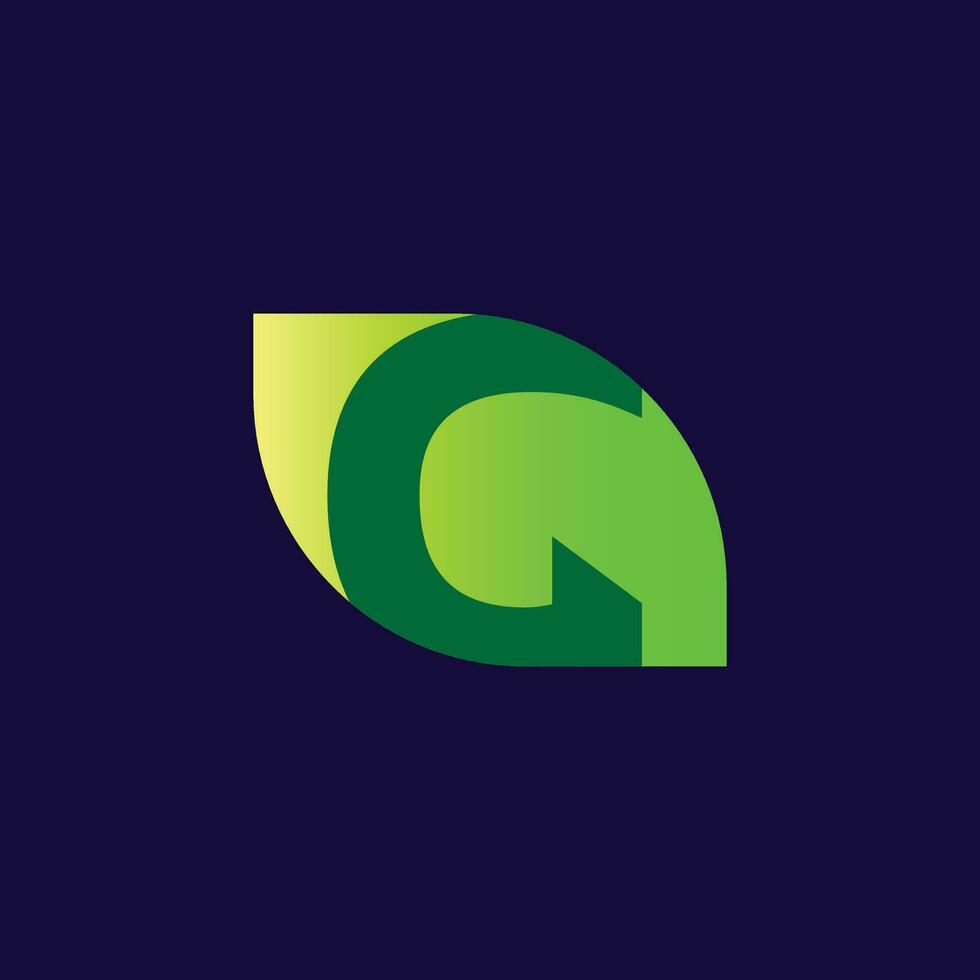 Letter G logo with green Gradient Modern business logo design vector