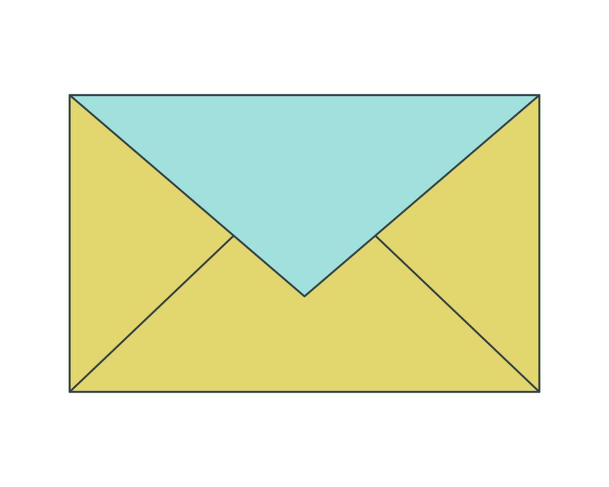 Closed envelope flat line color isolated vector object. Unreaded letter. Correspondence. Editable clip art image on white background. Simple outline cartoon spot illustration for web design