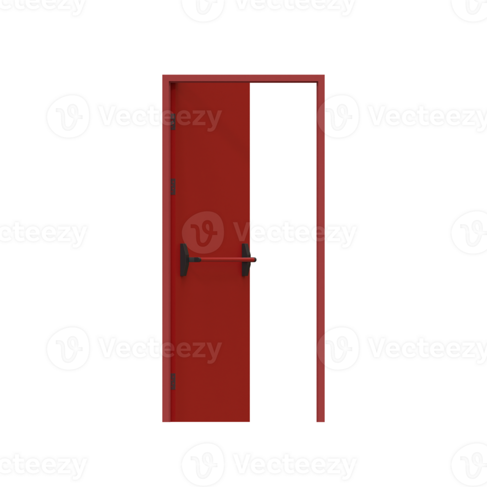 Emergency Fire Door 3D Render Illustration Element png