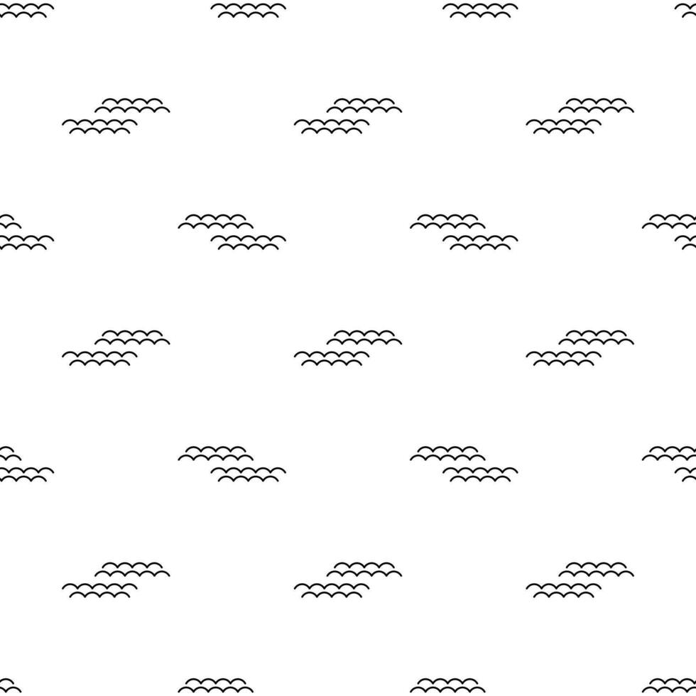 Seamless pattern with waves vector