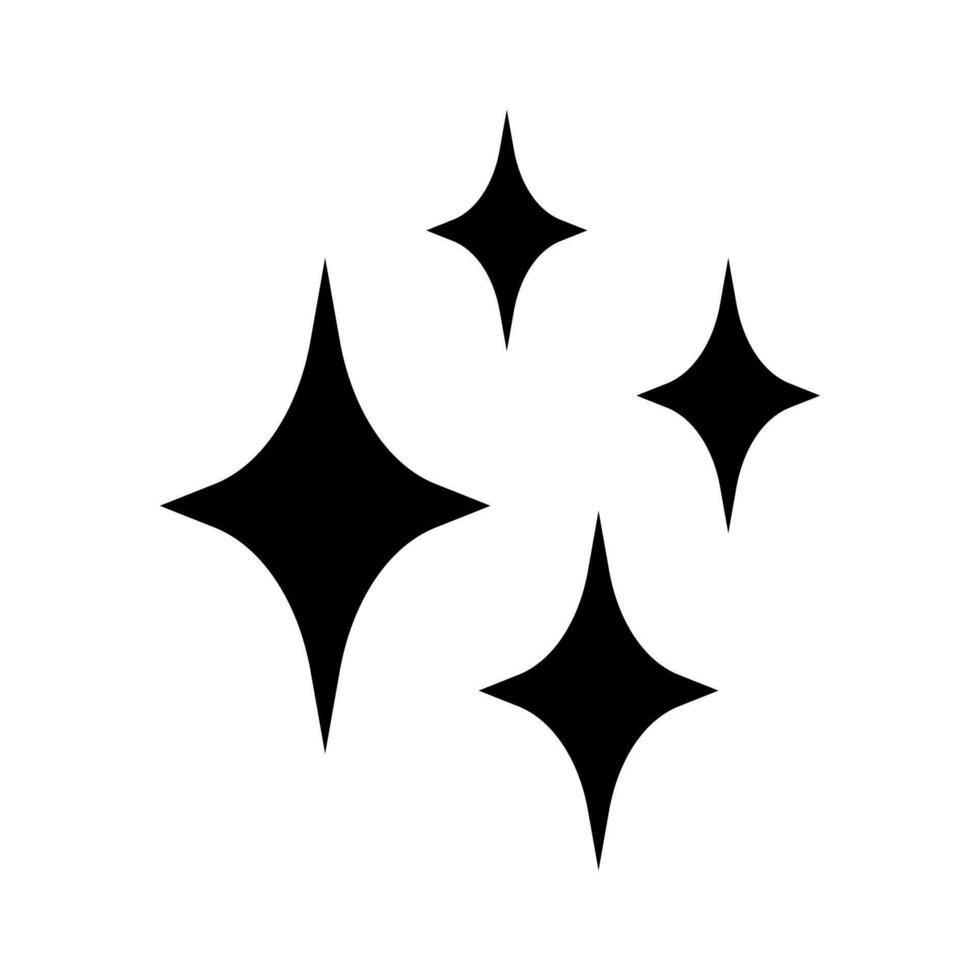 Shine icon, Clean star, Sparks icon. vector