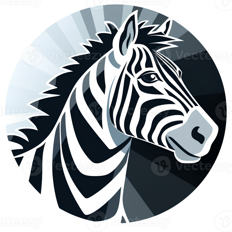 cartoon zebra ai generative png