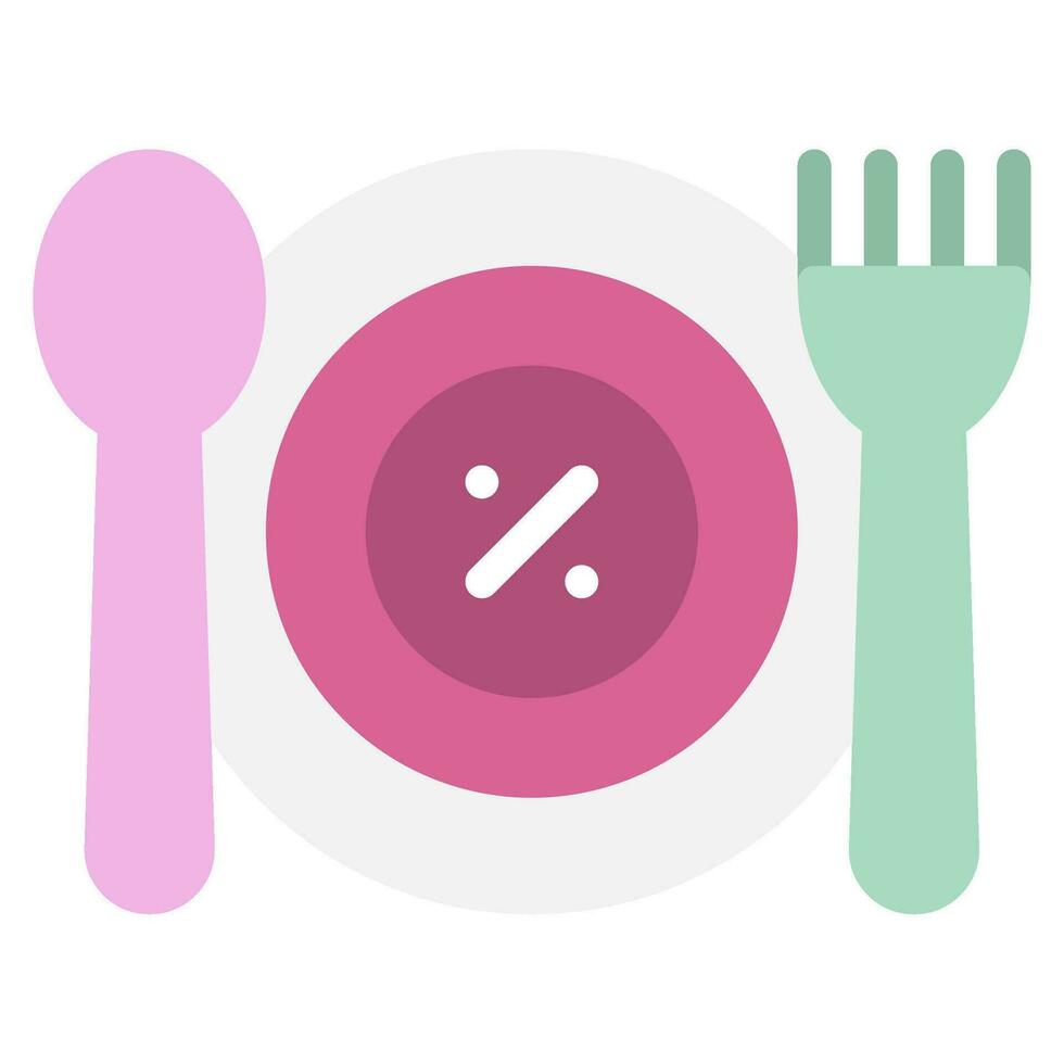 Balanced Plate Icon Illustration vector