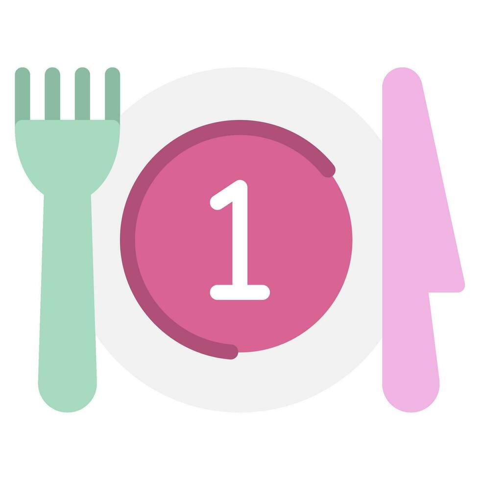 Portion Control Icon Illustration vector