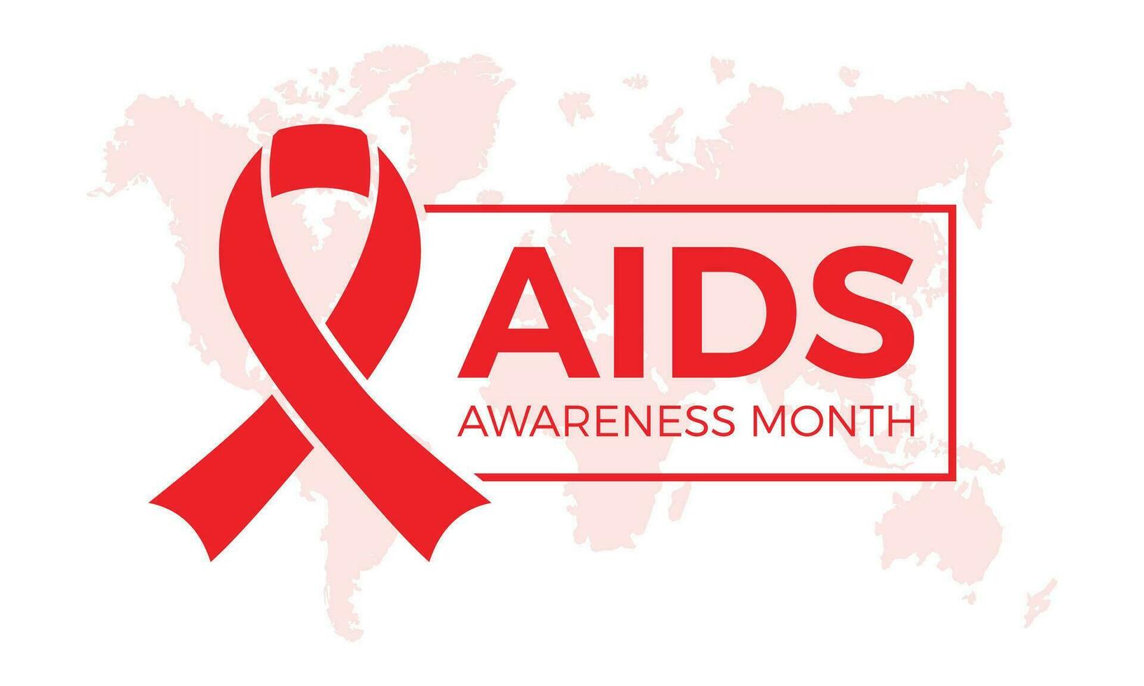 Aids awareness month good for aids awareness month celebration. Vector template for banner, greeting card, poster with background. Vector illustration.
