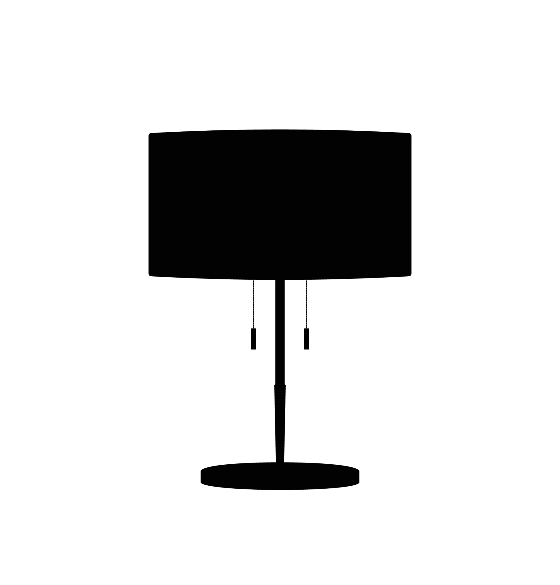 Half metal table lamp silhouette, work, study and bedroom decor light