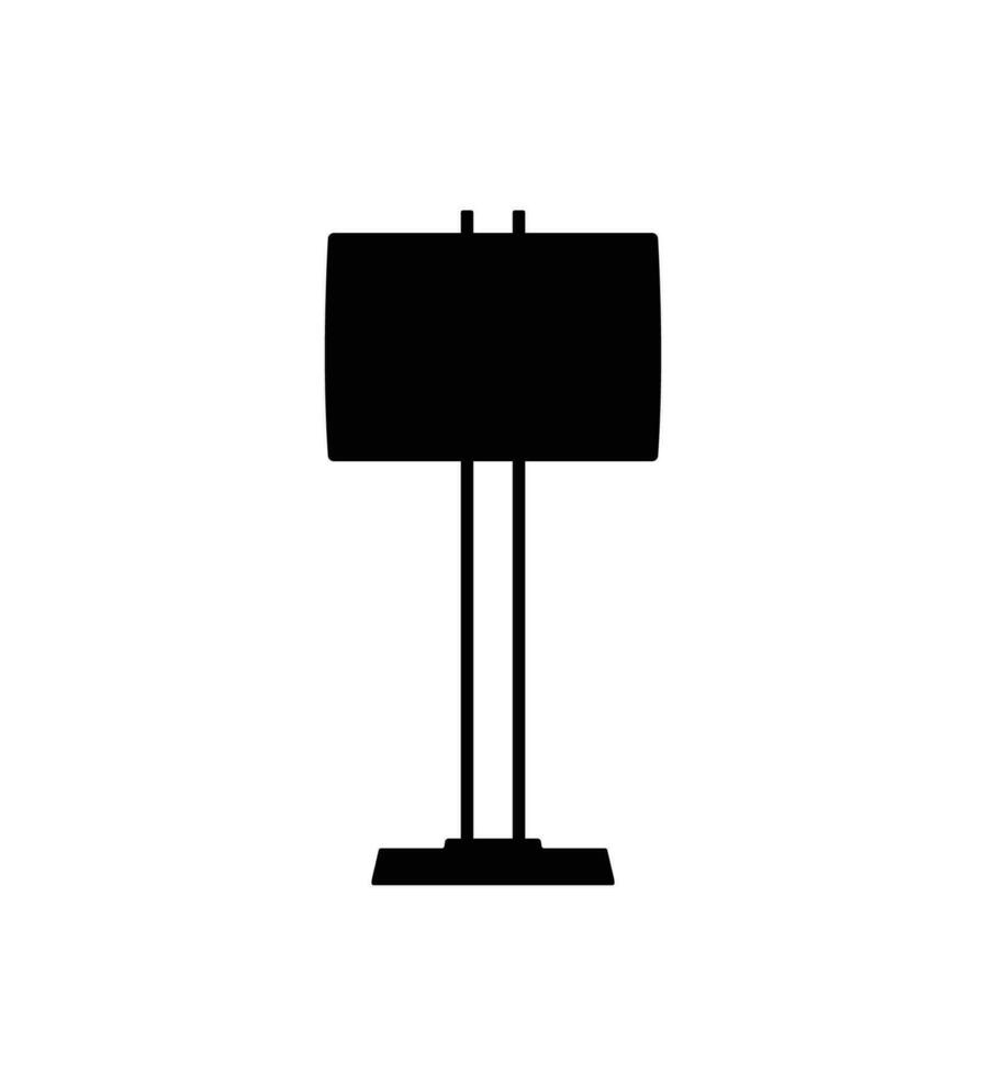 Modern table lamp silhouette, work, study and bedroom decorative lamp vector