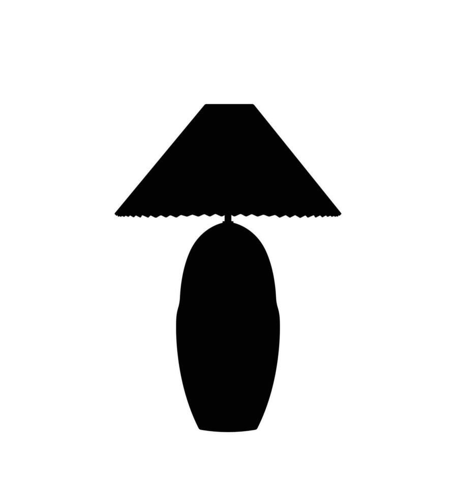 Modern marble table lamp silhouette, work, study and bedroom decorative lamp vector