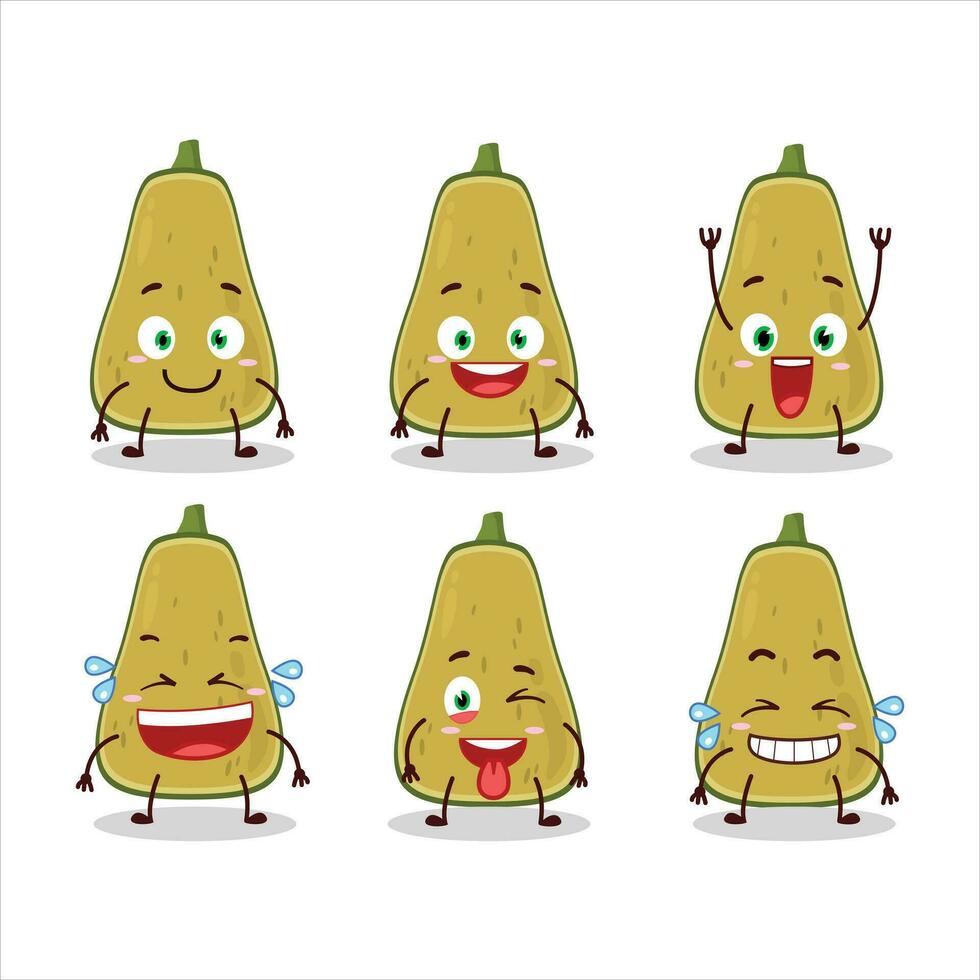 Cartoon character of slice of squash with smile expression vector