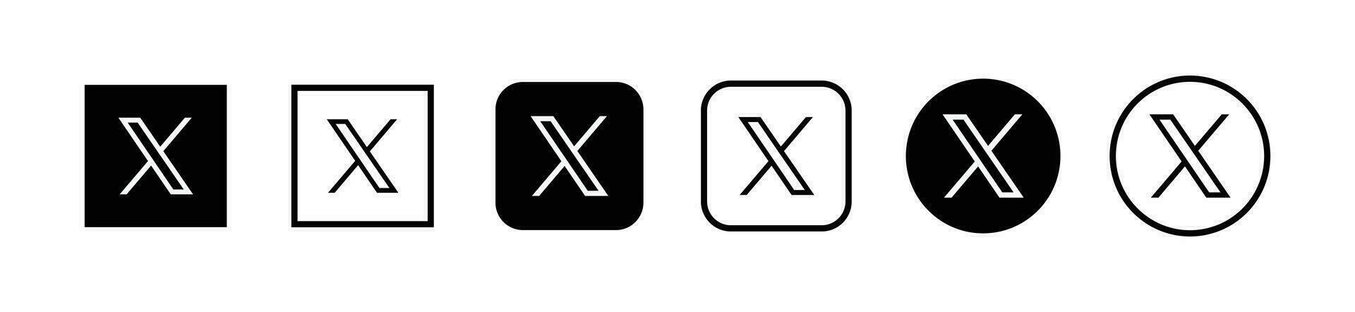 Twitter new logo . Twitter icons. New twitter logo x 2023. x Social Media icon. vector